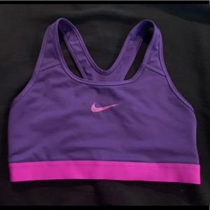 Pink and Purple Nike Pro sports bra size Medium like new